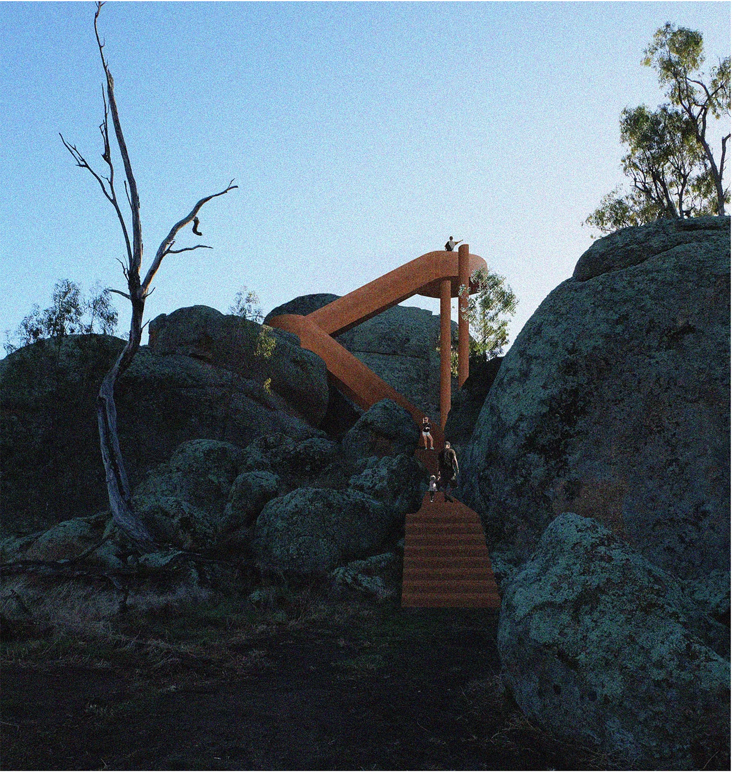 Morgans Lookout, competition. Render by Regional Design Office.