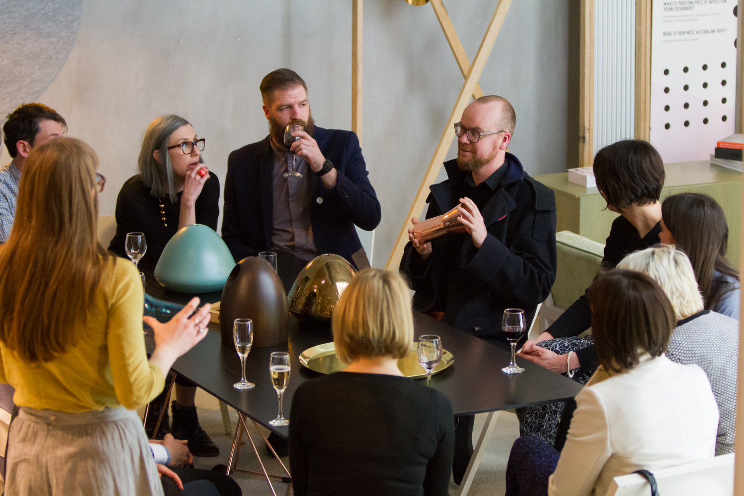 Ross Gardam giving a workshop talk at Saturday Indesign 2014. Photo by Mark Gambino.